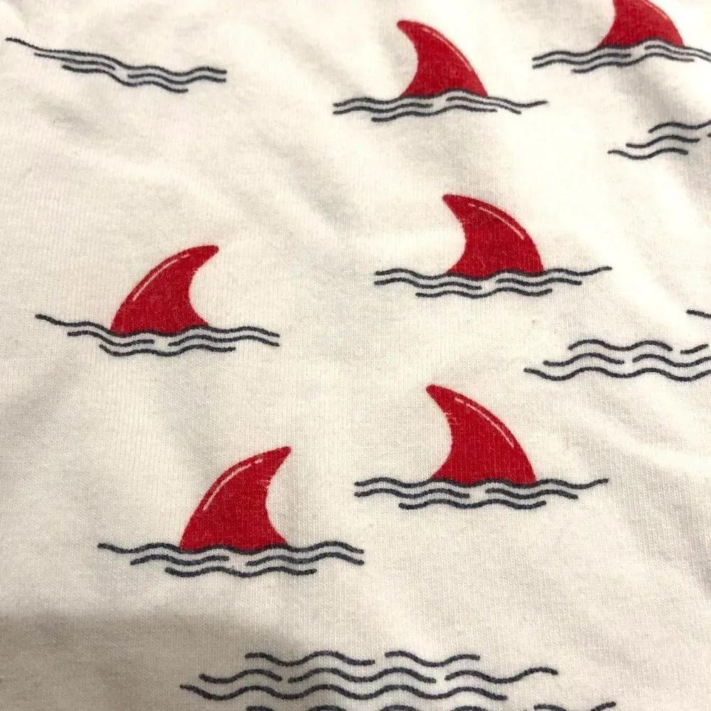 Shark Fin Pajamas 2 Red Just Blanks